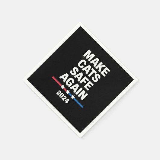 Sichere Katzen zum Präsidenten 2024 Serviette (Ecke)