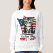 Sichere Katzen zum Präsidenten 2024 Sweatshirt (Vorderseite)