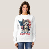 Sichere Katzen zum Präsidenten 2024 Sweatshirt (Vorne ganz)