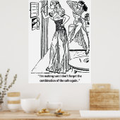 Sichere Kombination, Spaß, Hübsche Frau, Vintag Poster (Küche)