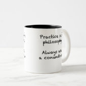 Sichere Philosophiekaffee-Tasse Zweifarbige Tasse (VorderseiteRechts)