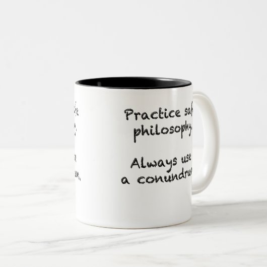 Sichere Philosophiekaffee-Tasse Zweifarbige Tasse (VorderseiteRechts)