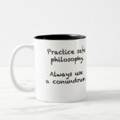 Sichere Philosophiekaffee-Tasse Zweifarbige Tasse (Links)
