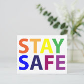 Sichere Postkarte bleibe - senden Sie sie an einen (Stehend Vorderseite)