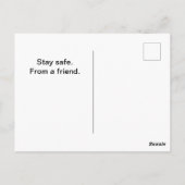 Sichere Postkarte bleibe - senden Sie sie an einen (Rückseite)