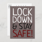 Sichere Postkarte sperren und Bleibe (Vorne/Hinten)