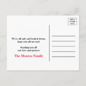 Sichere Postkarte sperren und Bleibe (Rückseite)