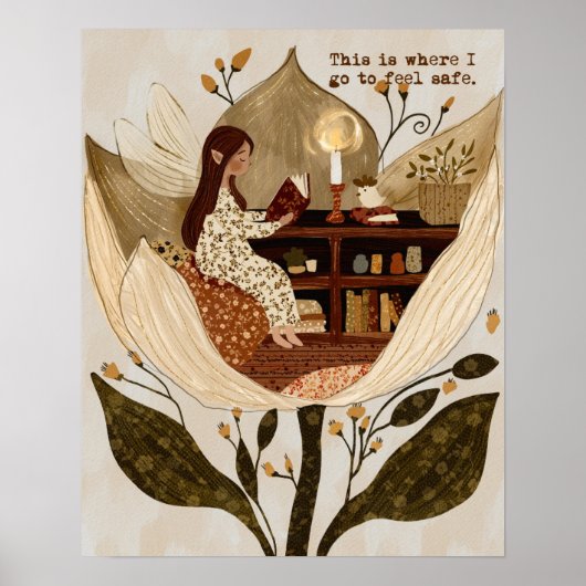 Sichere Raum Cottagecore Wandkunst Poster (Vorne)