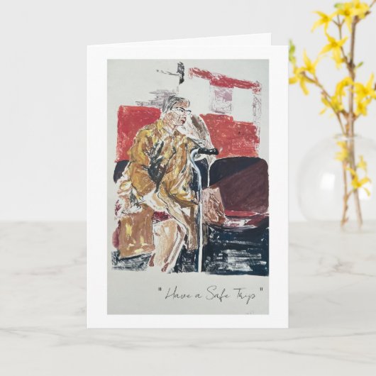 Sichere Reise"-Karte Karte (Gelbe Blume)