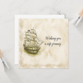 Sichere Reise - Vintage Karte (Vorderseite/Rückseite Beispiel)