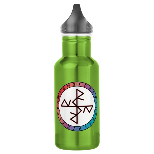 Sichere Reisen & Balance-Bindrune Edelstahlflasche (Links)