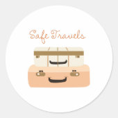 Sichere Reisen Runder Aufkleber (Vorderseite)