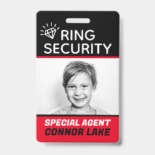 Sichere Ringträger Hochzeitssicherheits-Ring Ausweis