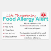 Sichere Stickers - Erdnuss- und BaumNut-Allergie (Vorderseite)