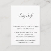 Sichere und informative Website-Karten bleibe Begleitkarte (Vorderseite)