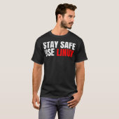 Sichere Verwendung von Linu Funny Open Source blei T-Shirt (Vorne ganz)