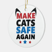 Sichere Wahlen für Trump Keramik Ornament (Links)