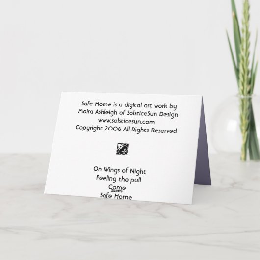 Sichere Zuhause Karte (Rückseite)