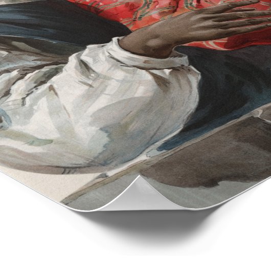 Sicherer Gewinner - Vintage Zigarrenwerbung - 1895 Poster (Ecke)