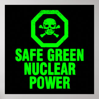 Sicherer grüner Nuklearer Power Poster