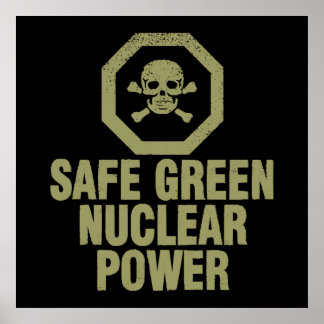Sicherer grüner Nuklearer Power Poster