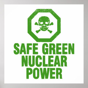 Sicherer grüner Nuklearer Power Poster