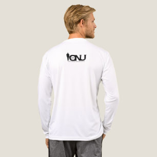 Sicherer IonU-Goldschild mit schwarzem Logo auf de Tri-Blend Shirt