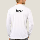 Sicherer IonU-Goldschild mit schwarzem Logo auf de Tri-Blend Shirt (Rückseite)