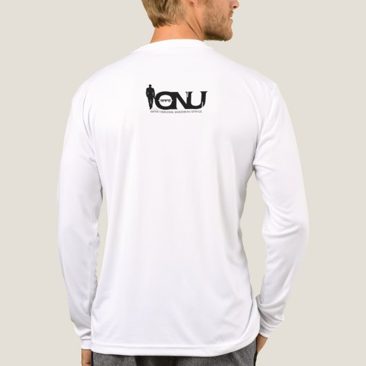 Sicherer IonU-Goldschild mit schwarzem Logo auf de Tri-Blend Shirt (Rückseite)