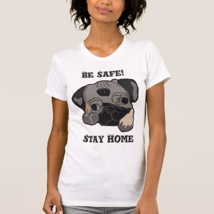 Sicherer Niedlicher Mops T - Shirt