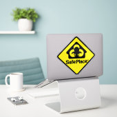 Sicherer Ort Aufkleber (Laptop auf Schreibtisch)