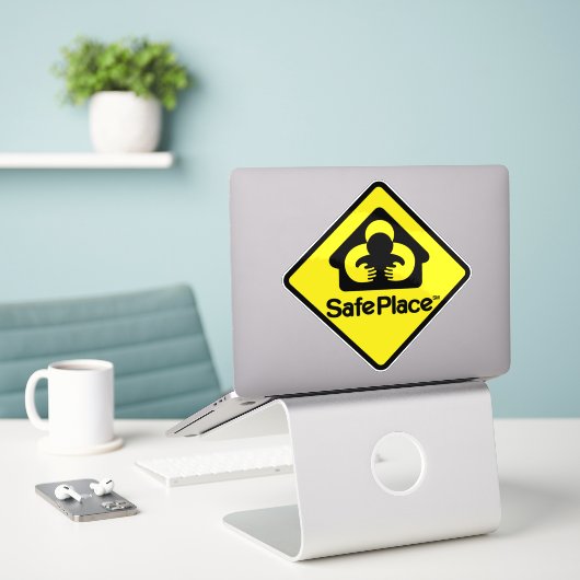 Sicherer Ort Aufkleber (Laptop auf Schreibtisch)