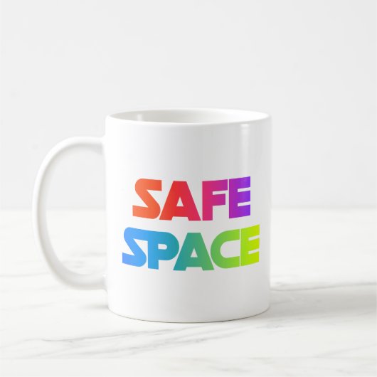 SICHERER ORT – Fette Regenbogen-Tasse der Liebe Kaffeetasse (Links)