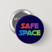 SICHERER ORT – Fetter Regenbogen-Statement-Button Button (Vorne & Hinten)