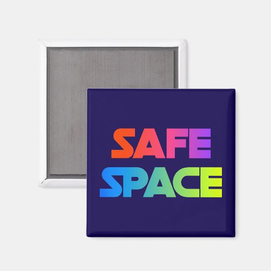 SICHERER ORT – Fetter Regenbogenmagnet Magnet (Vorderseite/Rückseite)