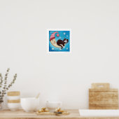 Sicherer Ort für ein Cat-Nickerchen Poster (Küche)