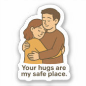 Sicherer Platz - Hug Coupé Aufkleber (Vorderseite)