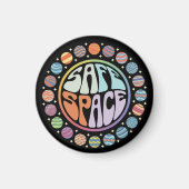 Sicherer Platz LGBTQ-freundlicher Pride-Support Magnet (Vorne)