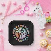Sicherer Platz LGBTQ-freundlicher Pride-Support Pappteller (Party)