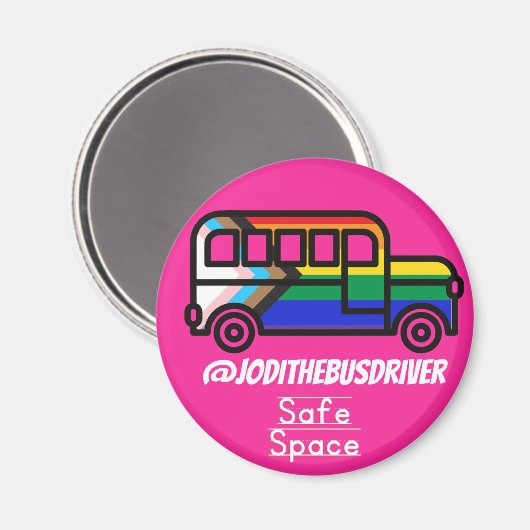 Sicherer Platz Magnet (Vorderseite/Rückseite)