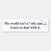 "Sicherer Raum " Autoaufkleber (Vorne)