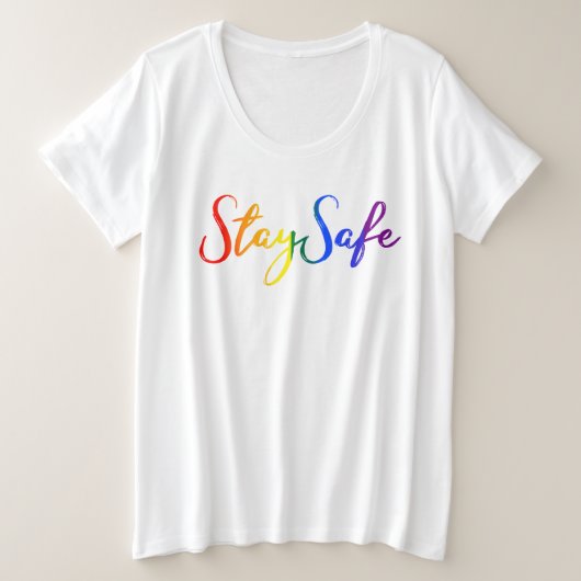 Sicherer Stolz auf Zuhause Social Distancing 2020 Große Größe T-Shirt (Design vorne)