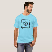 Sicherer Tresor mit Pfund-Zeichen T-Shirt (Vorne ganz)
