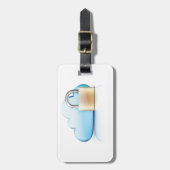 Sicheres Cloud-Speicher-Symbol mit Vorhängeschloss Gepäckanhänger (Vorderseite vertikal)