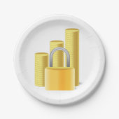 Sicheres Geld Pappteller (Vorderseite)