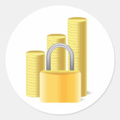 Sicheres Geld Runder Aufkleber (Vorderseite)