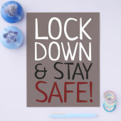 Sicheres Poster absperren und Bleibe Flyer (Einzeln)