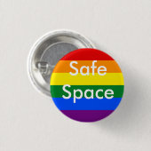 Sicheres Raum-Regenbogen-Button Button (Vorne & Hinten)