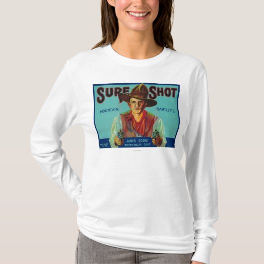 Sicheres Schuss-Birnen-Kiste LabelPotter Tal, CA T-Shirt (Vorderseite)