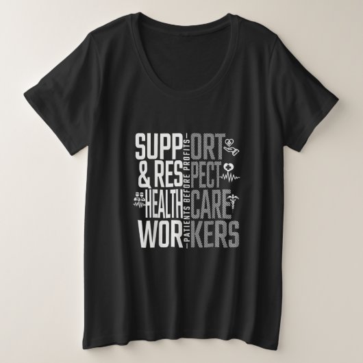 Sicheres Staffeln Rette Krankenpfleger, März Krank Große Größe T-Shirt (Design vorne)